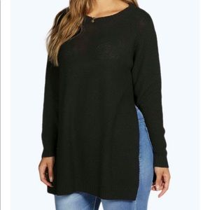Boohoo+ Side Slit Sweater in Rust NWT Size 20